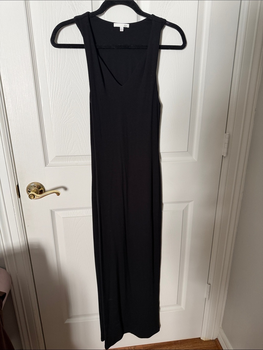 Skin size 1 Skin Black Sleeveless V-Neck Maxi Dress Pima cotton size small 1